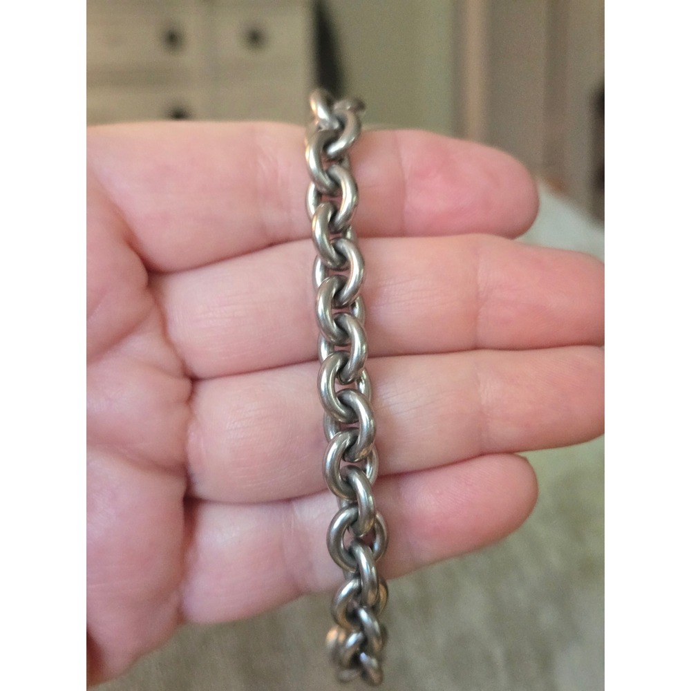 Silvertone Charm Bracelet Ready for Charms Vintage - Picture 3 of 4